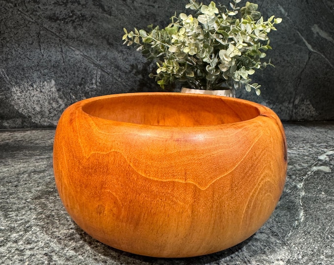 Featured listing image: Hand-Turned Mahogany Bowl