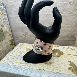 Unique repurposed and upcycled tie slap cuff bracelets, stylish, fun and elegant.
