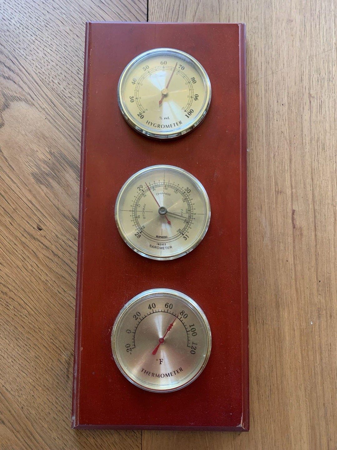 Vintage Weather Widget 1990s Vintage Weather Station, Thermometer, Barometer, Humidity Gauge ...