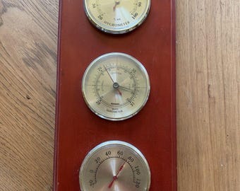 フィッシャー・シェラトン・ウェザーステーション 温度計 気圧計 湿度