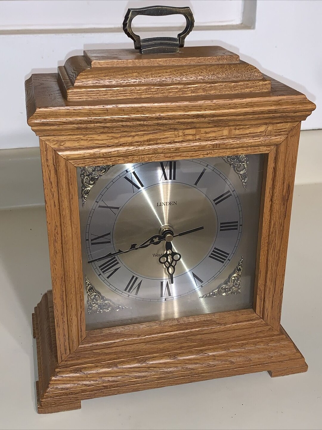 Original Oak Wood LINDEN MANTEL CLOCK With Westminster Chime Etsy