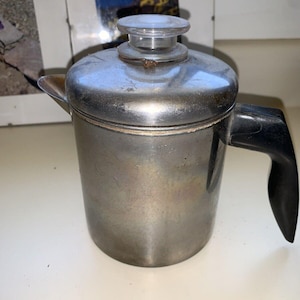 FABRICATION vintage | Cafetière en acier inoxydable avec percolateur de 8 tasses | #768