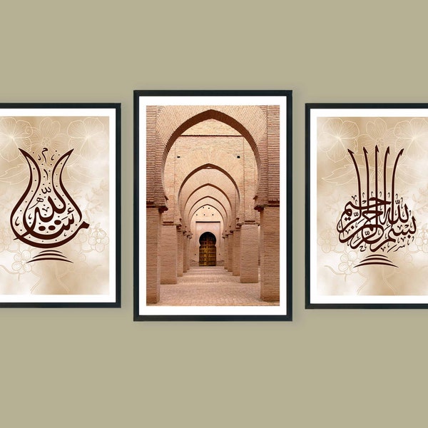 The Majesty of the Medersa and Tinmel Mosque: A Treasure of Moorish Architecture with two Muslim Arabic calligraphies.