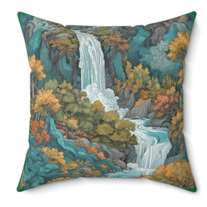 Forest Waterfall Pillow | Natures Aquatic Beauty | Waterfall Collection Set | Item 4 of 5 | Free Shipping in the U.S.