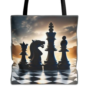 Chess Player Tote Bag | Chess Pieces Design | Free Shipping