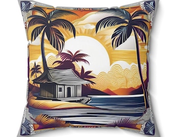 Tropical Island Pillow | Hut on an Isle Collection Set | Item 5 of 5 | Free Shipping in the U.S.