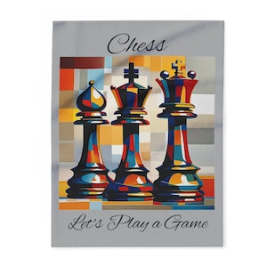 Large Chess Fleece Blanket | Chess Player | Free Shipping in the U.S.