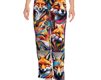 Pantalones de pijama Fox: ropa de estar por casa colorida para mujer