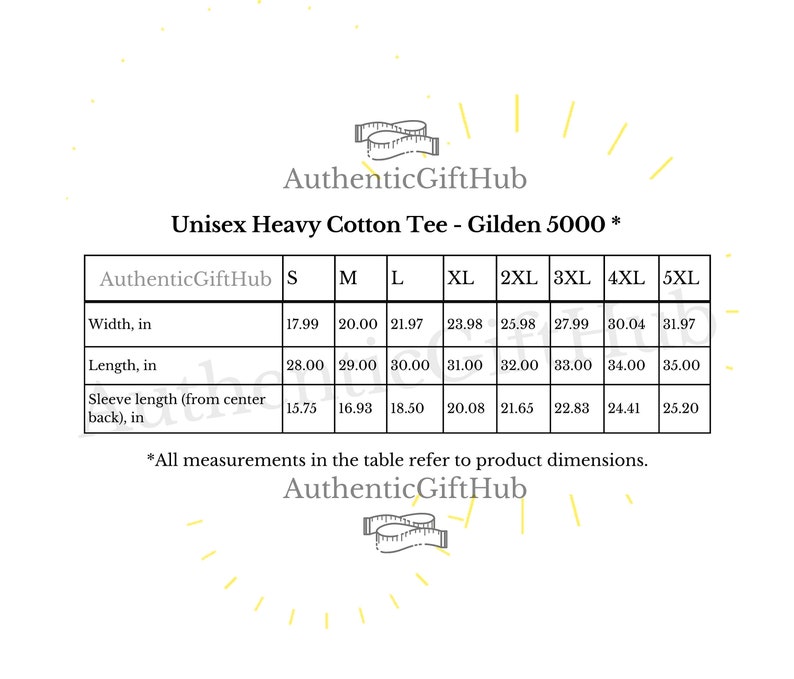 Gilden 5000 Size and Chart Guide Mp4+jpg Etsy