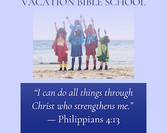 Superhero Bible VBS Curriculum: Faith-Based Lessons, Crafts, Games (Digital Download)