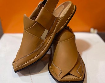 Peshawari Chappal, Men's Leather Sandals, Kaptaan Chappal, Stylis , Comfortable Shoes