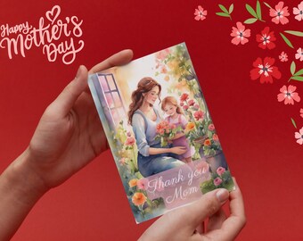 Tarjeta de felicitación para el Día de la Madre / Tarjeta de regalo para mamá / Tarjeta de impresión instantánea / Tarjeta de agradecimiento imprimible / Tarjeta de agradecimiento para mamá / Tarjeta de agradecimiento para mamá