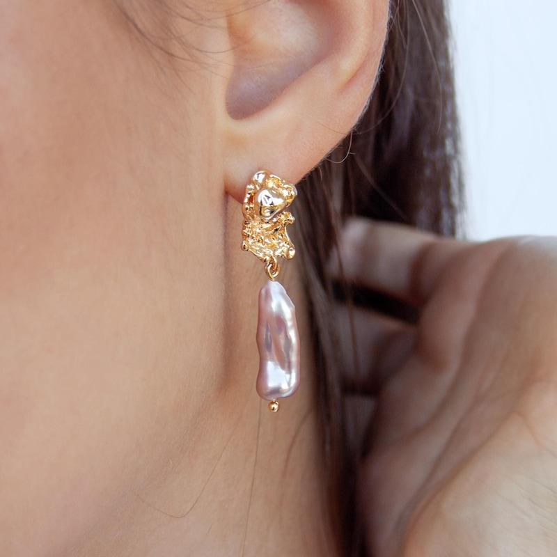 Baroque Pearl Earring Charm