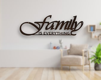 Family is Everything Metal Sign | Foyer Decor | Gallery Wall Decor | New Home Gift | Housewarming Gift | Farmhouse | Realtor Gift | New Home