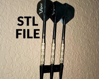 Dart Holder Wall Mount STL File | 3D Print at Home | Game Room Decor | Man Cave Dart Storage | Digital Download | Personal Use Only