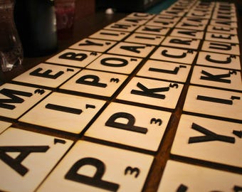 Giant Scrabble Tiles, Personalized Birch Game Tile, Large Custom Handcrafted Letters, Board Game Inspired, Laser Cut and Etched