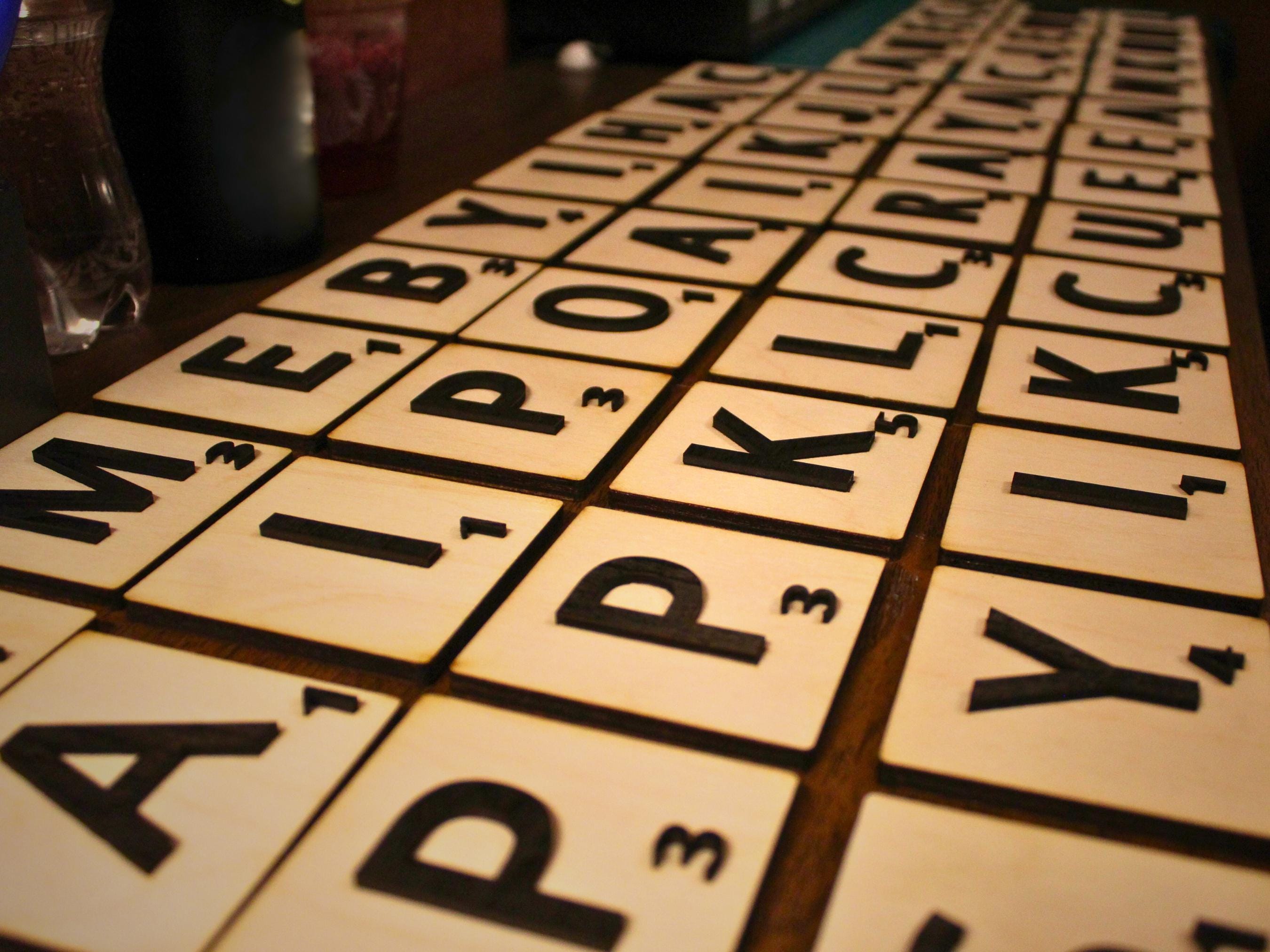 Giant Scrabble Tiles, Personalized Birch Game Tile, Large Custom ...