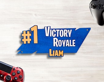 Personalized Battle Royale Sign | Custom Name Gaming Wall Decor | Gamer Room Decor | Kids Bedroom Gift