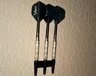3D Printed Wall Mount Dart Holder | Game Room Decor | Man Cave Dart Storage | Steel & Soft Tip Darts