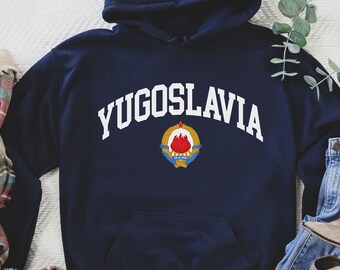 Jugoslawien Hoodie, Jugoslawien Bekleidung, EX YU T-Shirt, lustige Balkankleidung, Balkanländer, Serbien, Kroatien, Mazedonien,