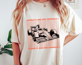 Retro F1 Graphic Tee: Comfort Colors Formula One Racing Shirt