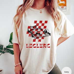 Charles Leclerc F1 T-Shirt: Retro Racing Graphic Tee