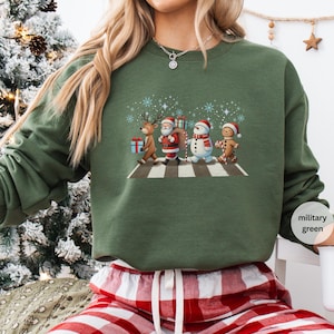 Ho Ho Ho Sweatshirt, Holiday Xmas Ugly Sweater,Santa Reindeer Shirt, HoHoHo Matching Christmas Crewneck, Christmas Gifts, Cute Christmas Top