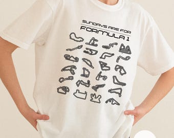 Sundays are for Formula1 Shirt, Race Weekend Formula 1, Circuit Map, F1 Race Day Merch,  Formula1 Gifts Women/ Men, Formula one gift, F1 fan