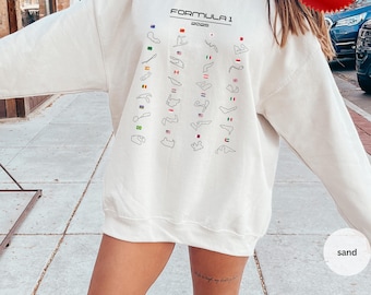 Formula 1 Sweatshirt: Retro F1 Racing Graphic Crewneck