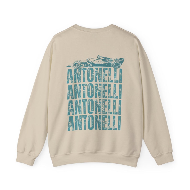 Felpa Kimi Antonelli Formula 1, girocollo Formula Uno, team di corse F1, regalo merchandising Antonelli 12, regalo campione del mondo, regali con maglietta da corsa immagine 11