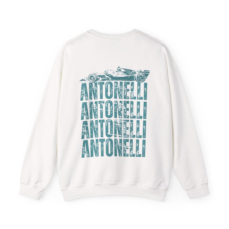 Felpa Kimi Antonelli Formula 1, girocollo Formula Uno, team di corse F1, regalo merchandising Antonelli 12, regalo campione del mondo, regali con maglietta da corsa immagine 7