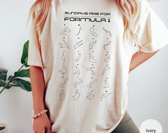 Sundays are for Formula1 Shirt, Race Weekend Formula 1, Circuit Map, F1 Race Day Merch,  Formula1 Gifts Women/ Men, Formula one gift, F1 fan