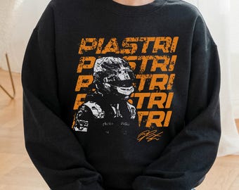 Oscar Piastri F1 Crewneck: Papaya Racing Graphic Hoodie