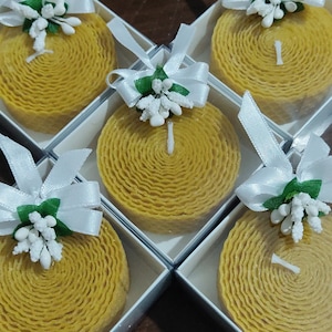 Spezielle Hochzeit Gastgeschenke, Unity Day Gastgeschenke, Brautjungfer Geschenke, Handgerollte Bienenwachskerzen