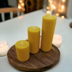 BULK Beeswax Candle Gift Set. Natural Wax Candles. Decorative Candle. Gift box