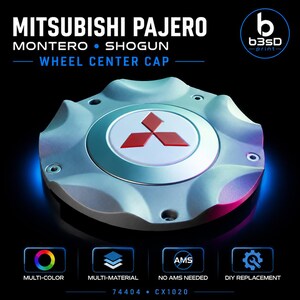 三菱パジェロ/モンテロ/ショーグン用ハブキャップ 74404 CX 1020 - マルチカラー DIY ホイールセンターキャップ（AMSなし）