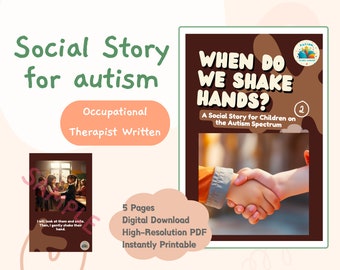 Social Story: When Do We Shake Hands | Printable | Autism | ADHD | Special Education | Digital Download | Classroom Resource | SEN | Polite