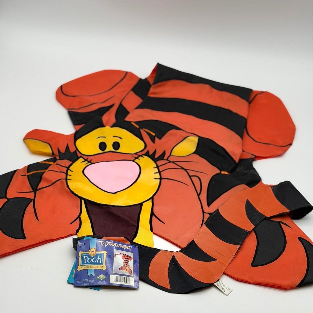 Tigger Ruck Em Vintage 1998 Disney Winnie the Pooh Tigger Windsculpts Hanging Wind ...