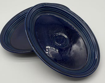 Fiesta Cobalt Blue 13.5 Inch Oval Serving Platters HLC USA Set of 2