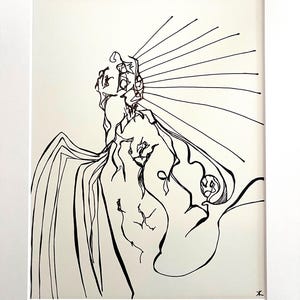 Drawing 5 - Ink Art Print