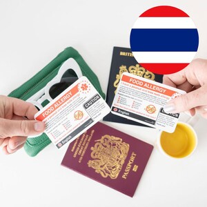 Thai Tree Nut Allergy Translation Card: Dining in Thailand (Printable)