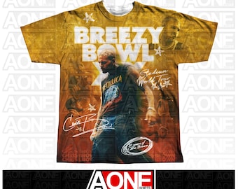 Chris Brown 3D Shirt Template: Breezy Bowl XX Concert Tee (Photoshop File)