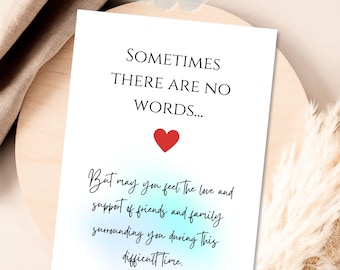 Printable Sympathy Card: Heartfelt Condolences (PDF Download)