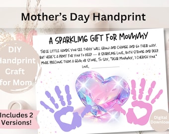 Mother's Day Handprint Poem Craft: DIY Keepsake Card (Digital Download)