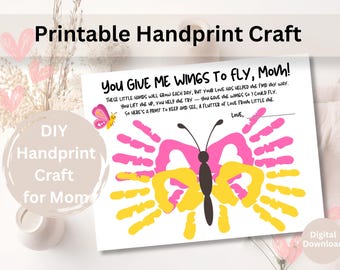 Mother's Day Handprint Craft: You Are My Sunshine Poem (Digital Download)