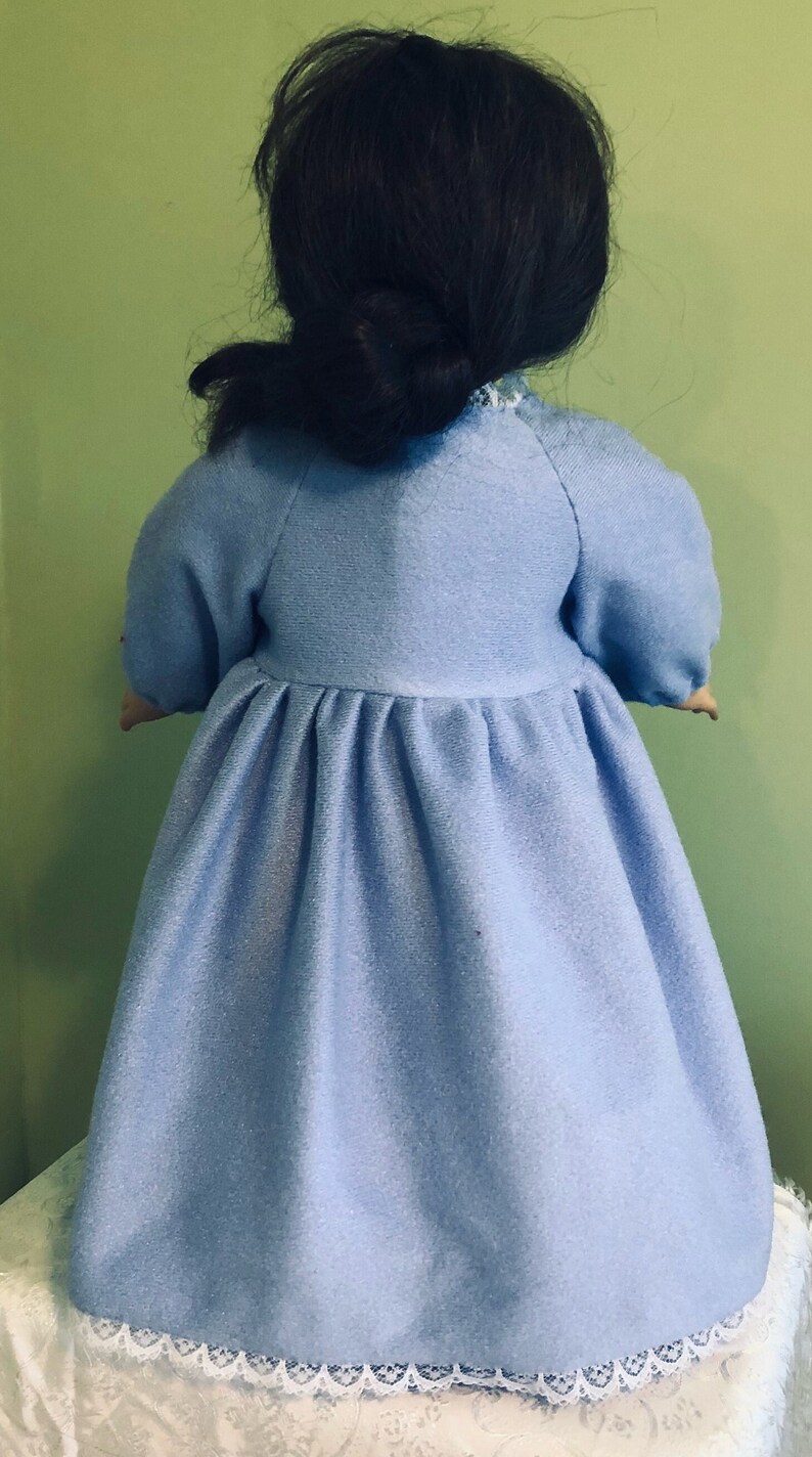 Bathrobe and Nightgown Fits 18inch Soft Body Dolls. Purple Nightgown