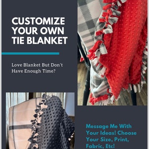Custom mystery Handmade Twist tie Blankets Etsy