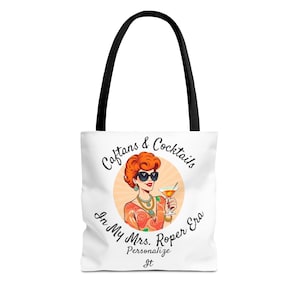 Retro Vibes Tote Bag, Three's Company Design, Mrs Roper Romp, Caftans and Cocktails, In My Mrs Roper Era, Custom Gift, Vintage Style