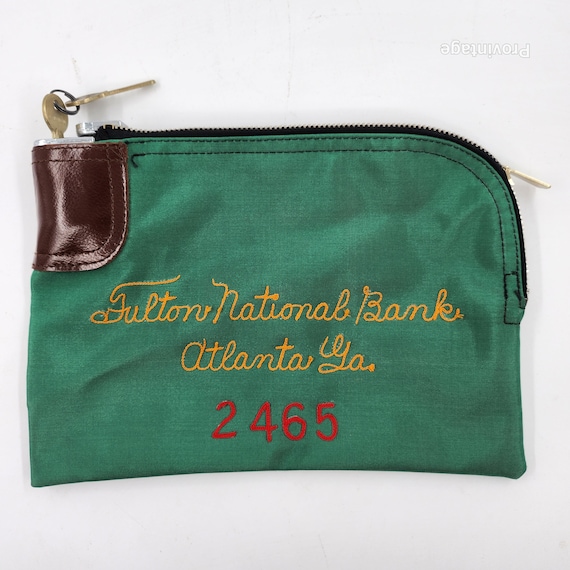 Vintage Rifkin Co. Bank Deposit Locking Money Bag W/ Arcolock, 2
