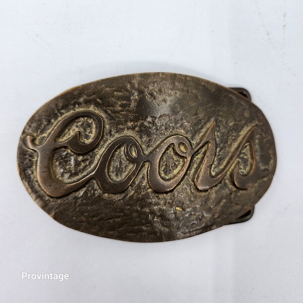 Vintage Coors Belt Buckle - Solid Brass - Made in Taiwan